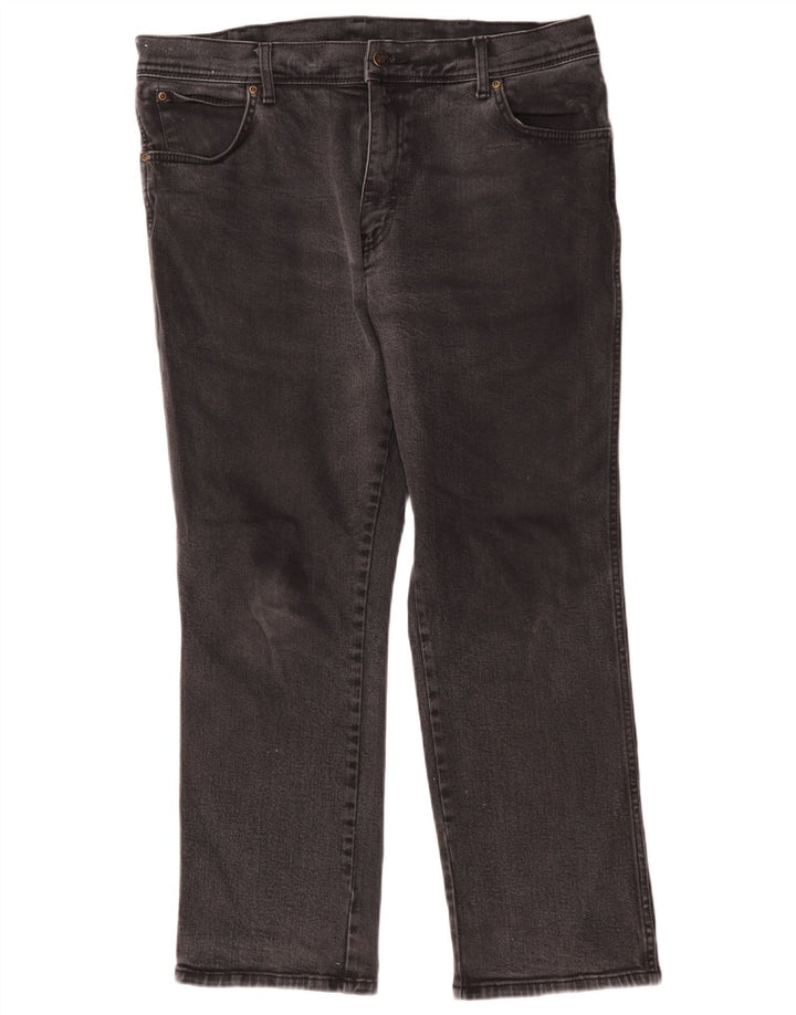 Męskie jeansy Wrangler o prostym kroju W38 L30, czarne, bawełniane