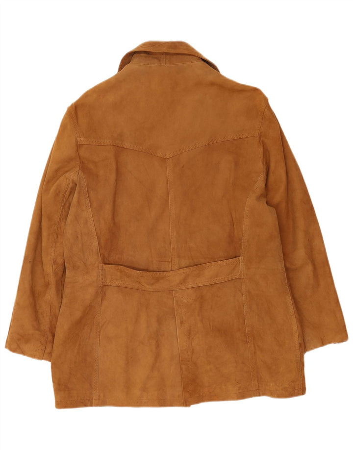 Damska kurtka zamszowa w stylu vintage IT 44 Średniobrązowa skóra