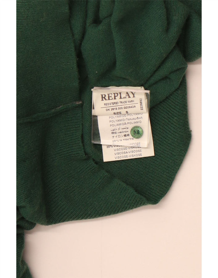 Sweter damski REPLAY UK 10 Small, zielony, poliamid