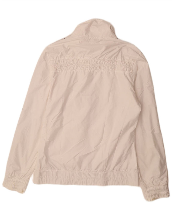 Damska kurtka dresowa Adidas UK 10, mała, biała, poliestrowa