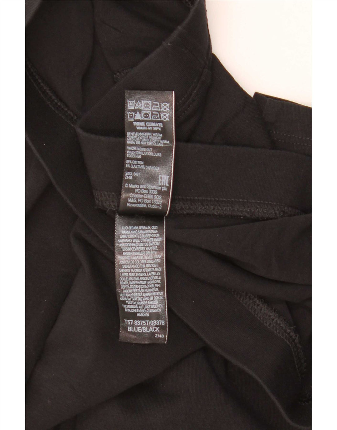 Legginsy damskie Marks & Spencer UK 18 XL, czarne, bawełniane