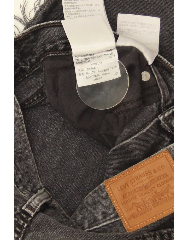 Damskie jeansy Levi's z wysokim stanem, rozkloszowane W30 L26, szara bawełna