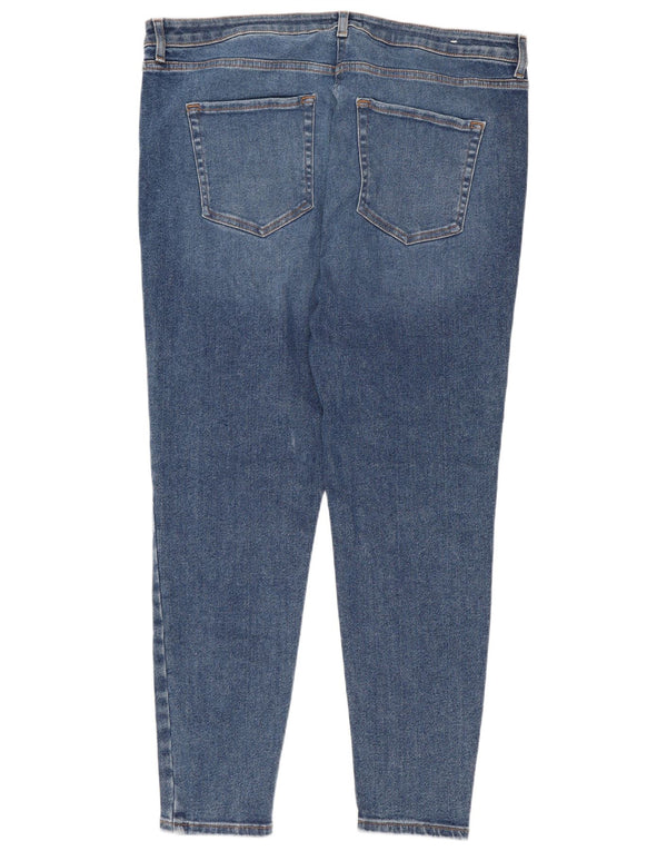 Krótkie jeansy damskie M&Co UK 18 XL W36 L27 Niebieskie bawełniane