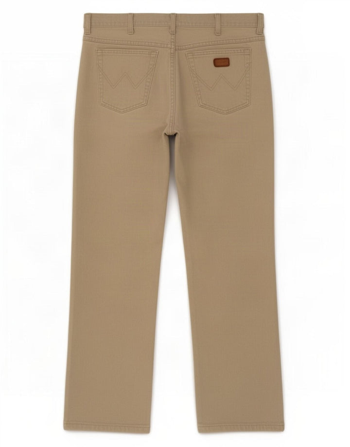 Męskie proste dżinsy Wrangler W36 L29 w kolorze beżowym