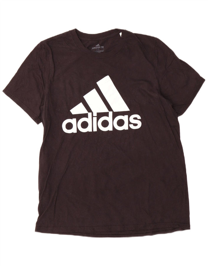 Męska koszulka z grafiką Adidas, duża, czarna