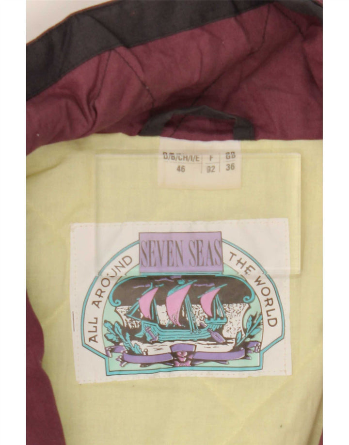 Vintage męski płaszcz ocieplany UK 36, mały, granatowy