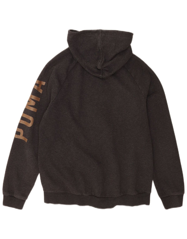 Damski sweter Puma z grafiką i zamkiem błyskawicznym UK 14, duży, szary, bawełniany