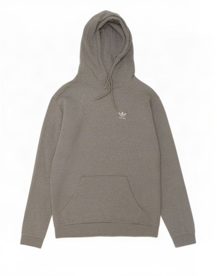 Męska bluza z kapturem Adidas, średnia szara bawełna