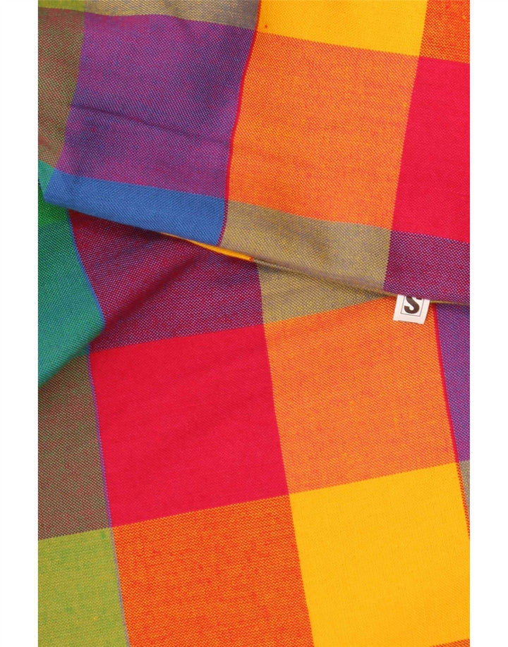 Vintage damska kamizelka dżinsowa OPEN UK 10 Mały wielobarwny patchwork