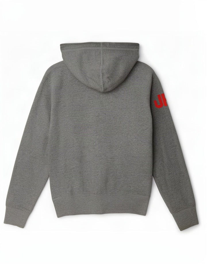 Męski sweter z kapturem i zamkiem błyskawicznym Superdry, średnioszary, bawełniany