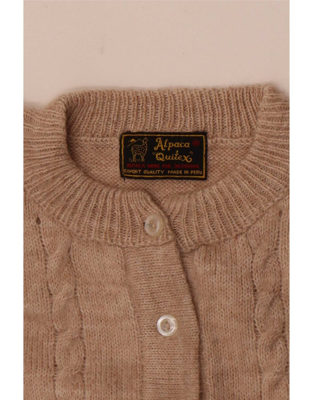 Sweter damski Alpaca Quitx UK 12 średni beż