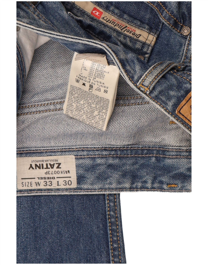 Diesel Damskie Zatiny Regular Bootcut Jeansy W33 L30 Niebieskie bawełniane
