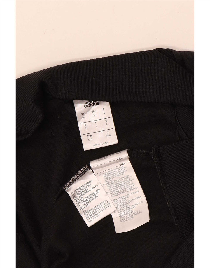 Męska bluza dresowa Adidas, duża, czarna, poliestrowa z blokami kolorów