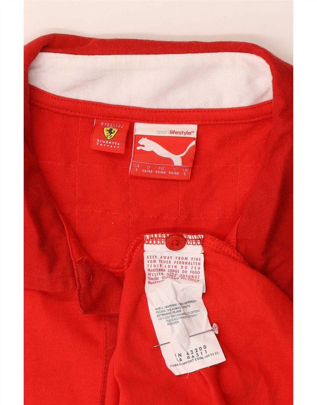 Męska koszulka polo Puma Ferrari, mała, czerwona, bawełniana