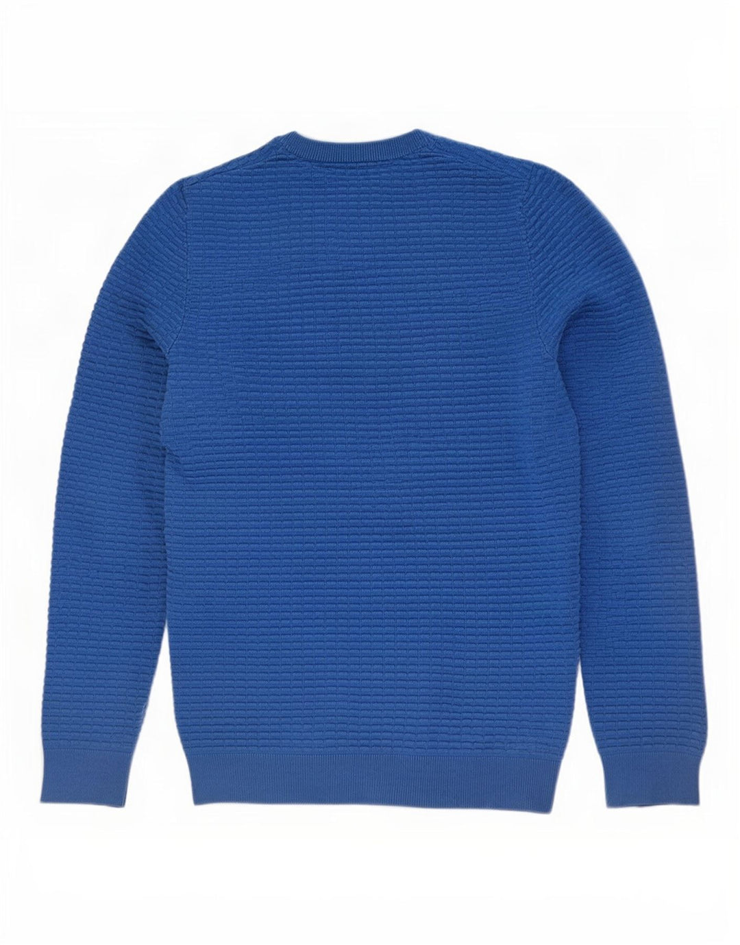 Męski sweter z okrągłym dekoltem Zara, mały niebieski
