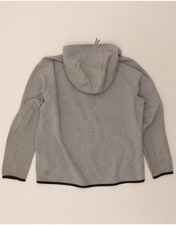 Męski sweter z kapturem i zamkiem błyskawicznym Nike, duży, szary, bawełniany