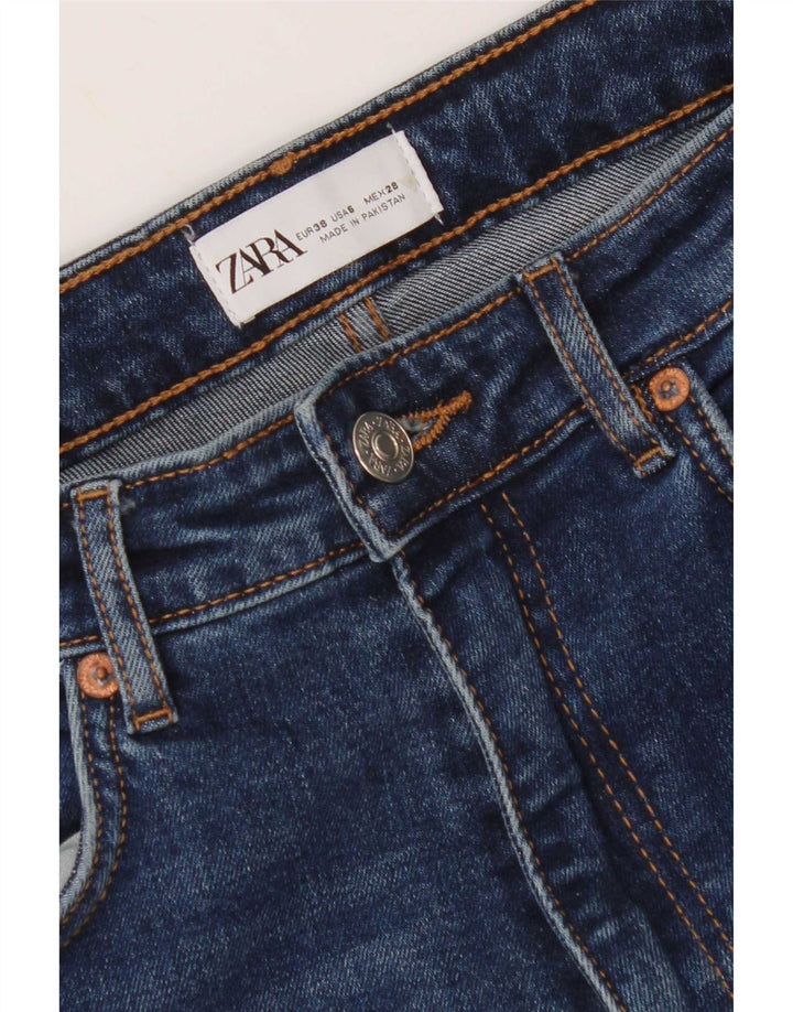 Damskie proste dżinsy Zara EU 38 Small W28 L33 Niebieskie