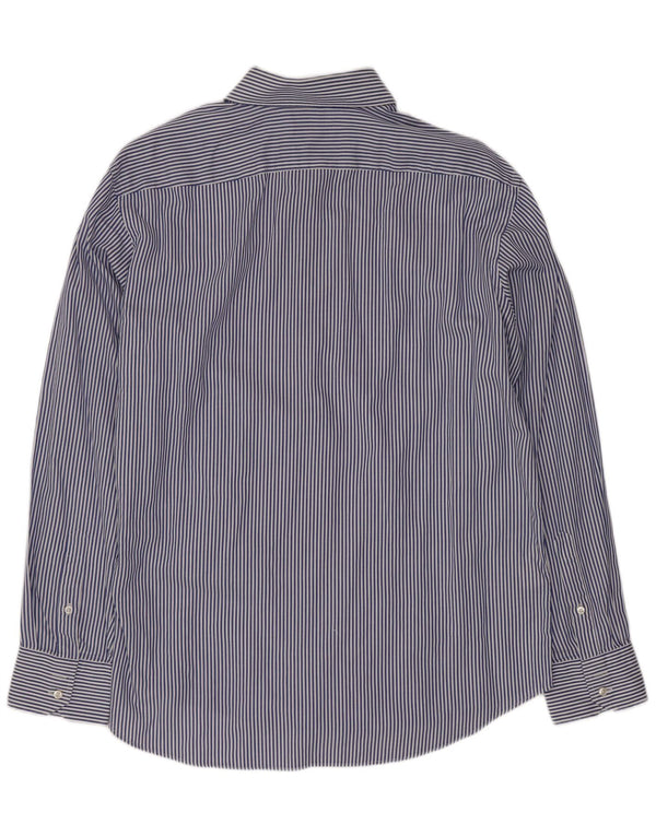 Koszula męska Hugo Boss, rozmiar 43 17 XL, niebieska bawełna w prążki