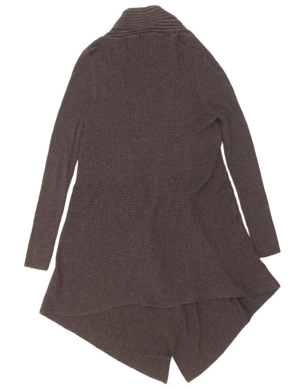 Marks & Spencer Damski asymetryczny sweter rozpinany UK 8 Small Grey