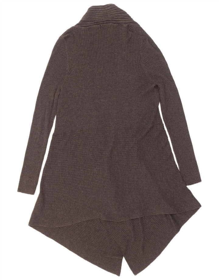 Marks & Spencer Damski asymetryczny sweter rozpinany UK 8 Small Grey