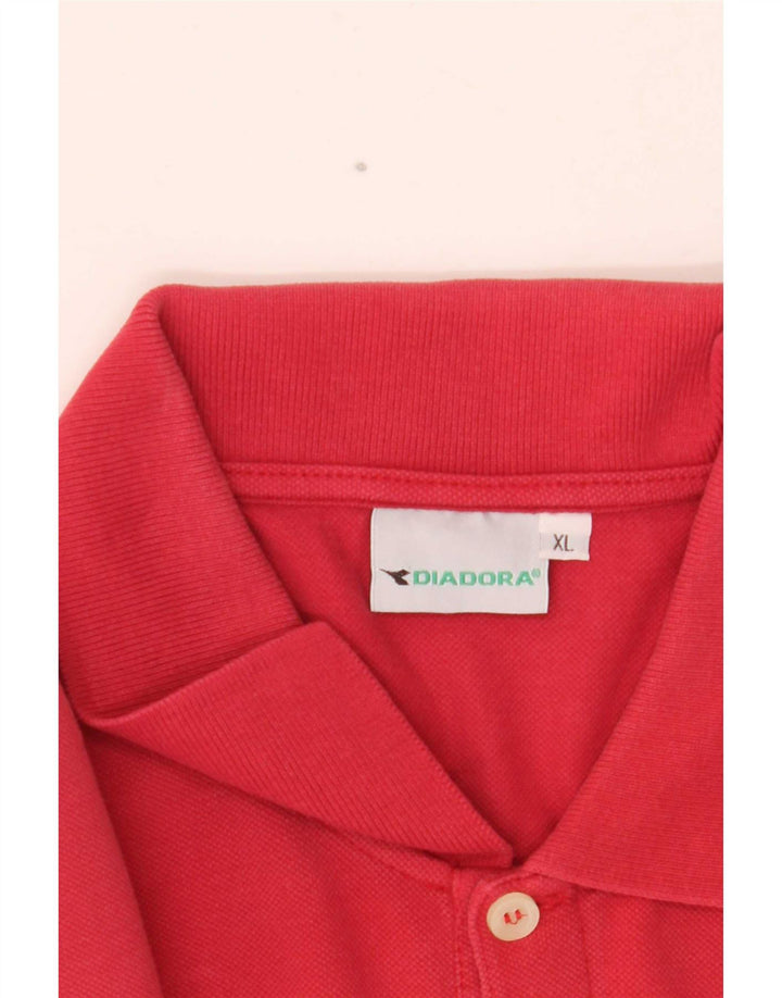 Męska koszulka polo XL Diadora w kolorze czerwonym