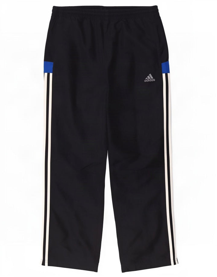Męskie spodnie dresowe Adidas, małe, granatowe, z blokami kolorów, z poliestru