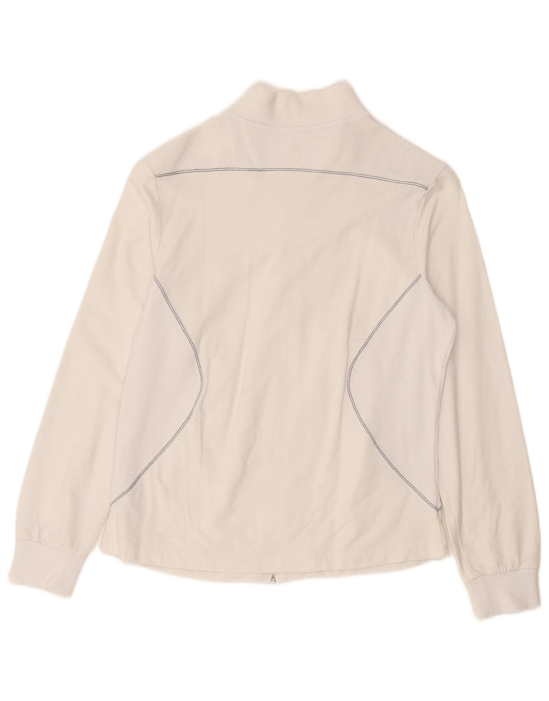 LOTTO Womens Tracksuit Top Jacket UK 12 Medium  White Cotton