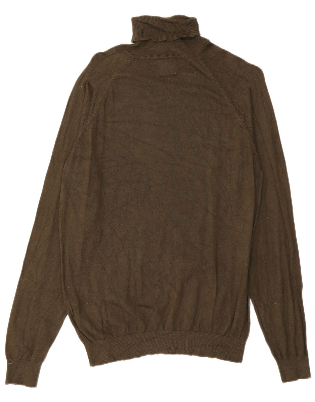 Damski sweter z golfem Zara UK 14 Średni zielony wiskoza