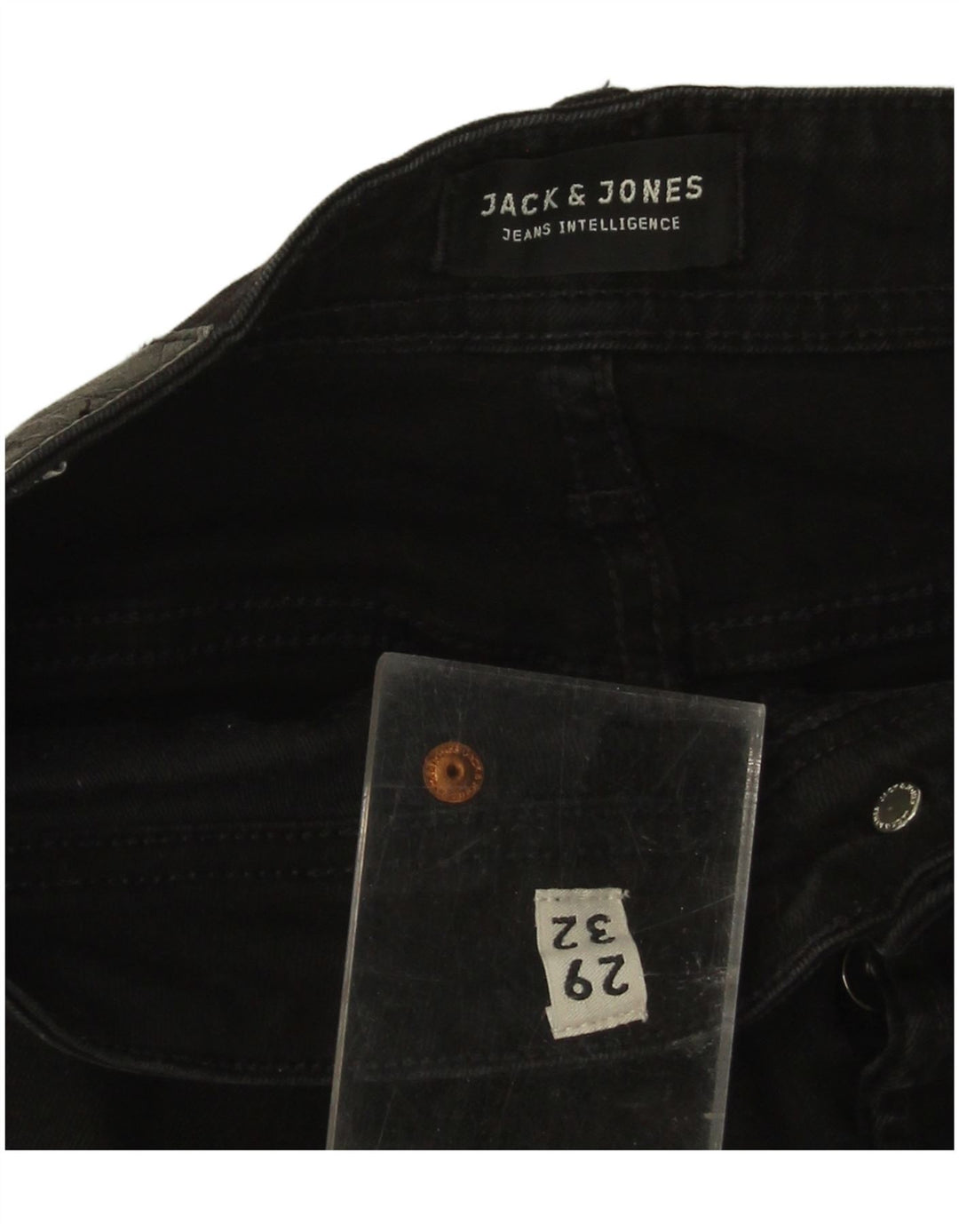 Męskie jeansy Jack & Jones Tim Slim W29 L30 Czarne bawełniane