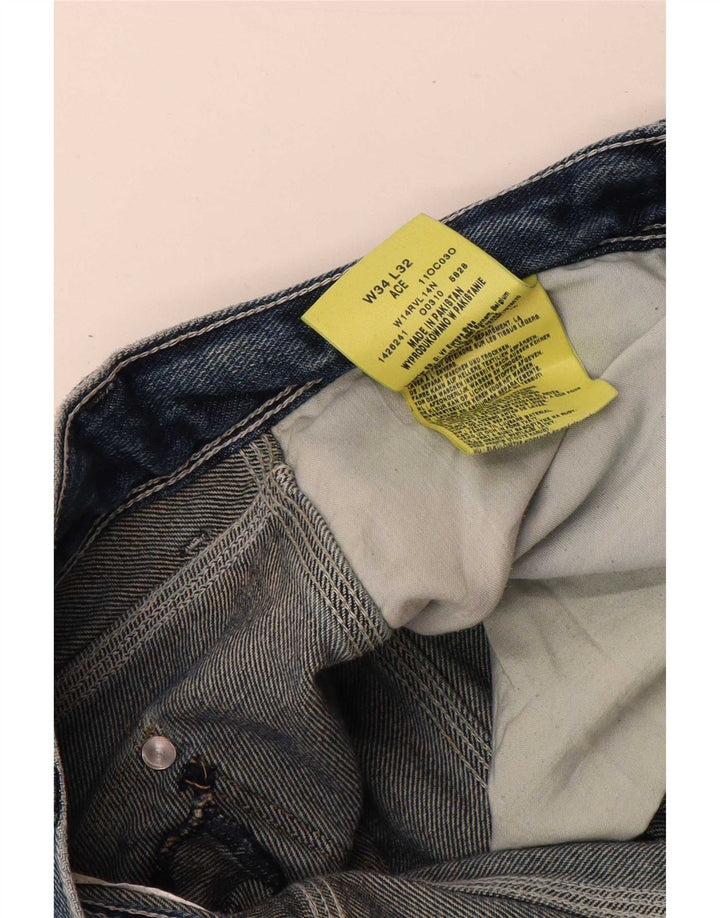 Męskie jeansy Wrangler Ace Straight W34 L32 Niebieskie bawełniane