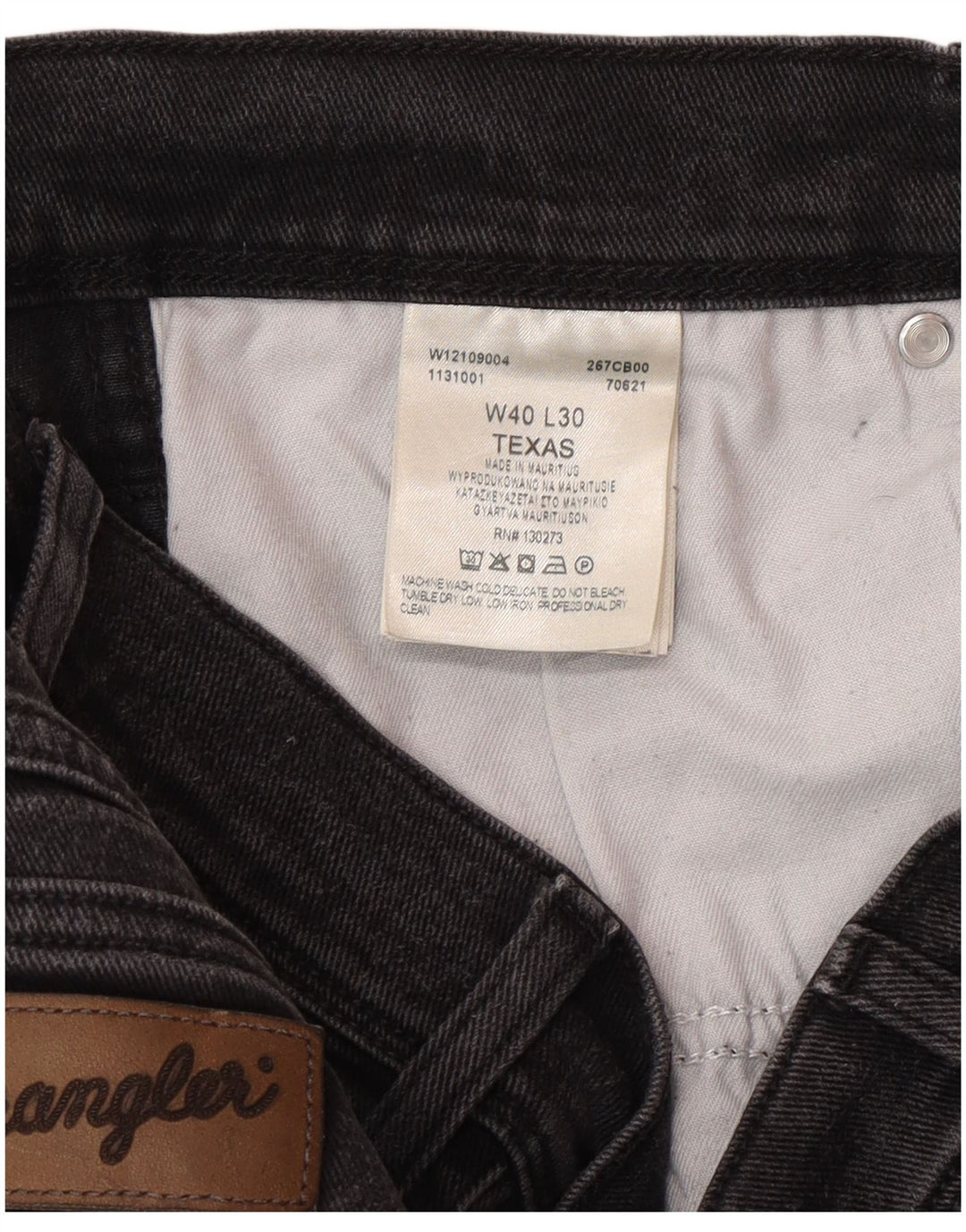 Męskie jeansy Wrangler Texas Straight W40 L30 Szara bawełna