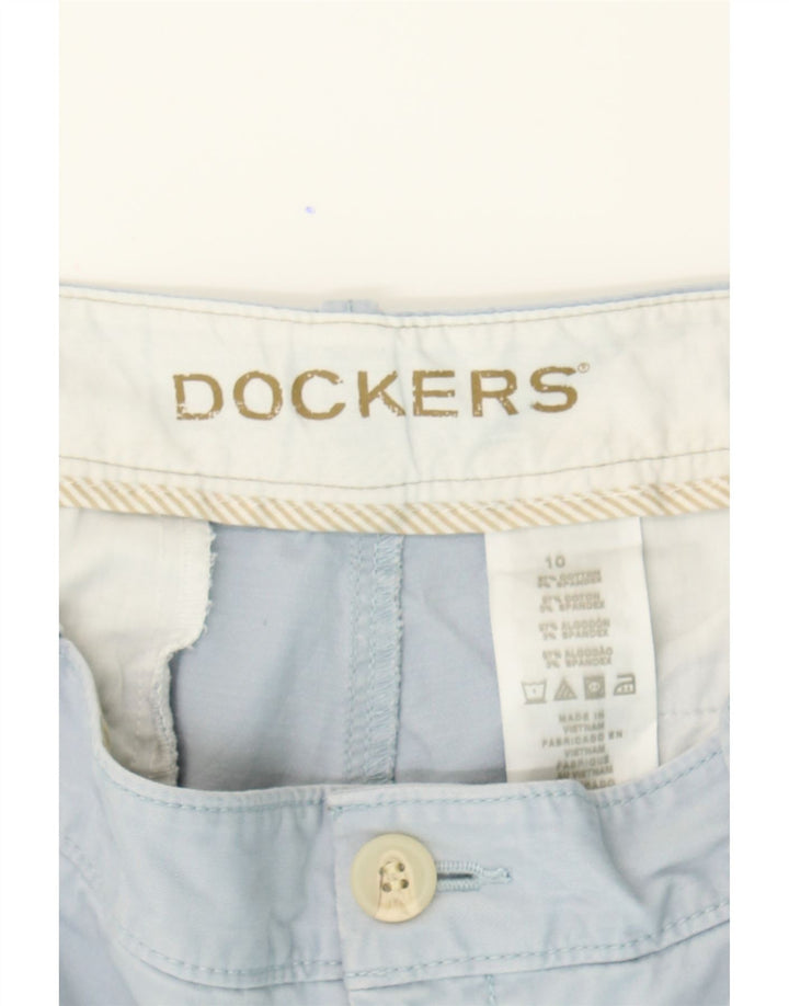 DOCKERS Womens Chino Shorts US 10 Large W34 Blue Cotton Vintage Dockers and Second-Hand Dockers from Messina Hembry 