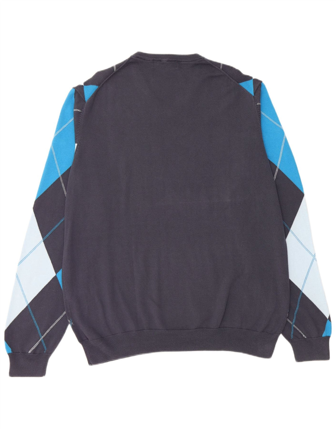 Męski sweter LYLE & SCOTT z dekoltem w kształcie litery V, 2XL, granatowy Argyle/Diament