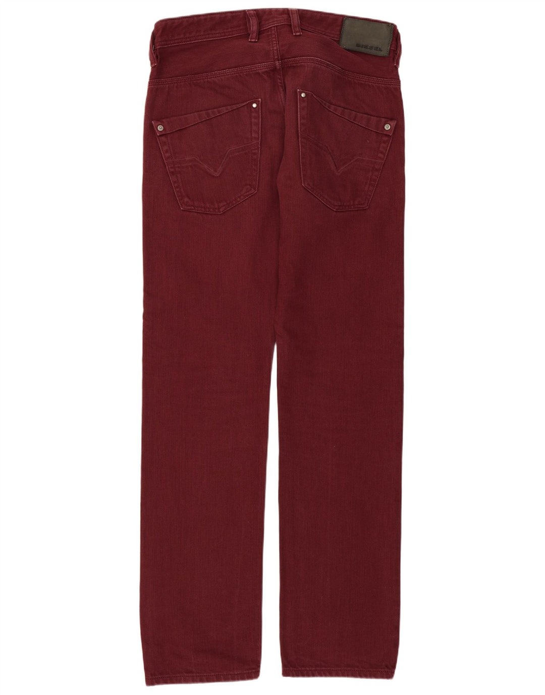 Diesel Męskie Krooley Regularne wąskie dżinsy W30 L30 Burgundowa bawełna
