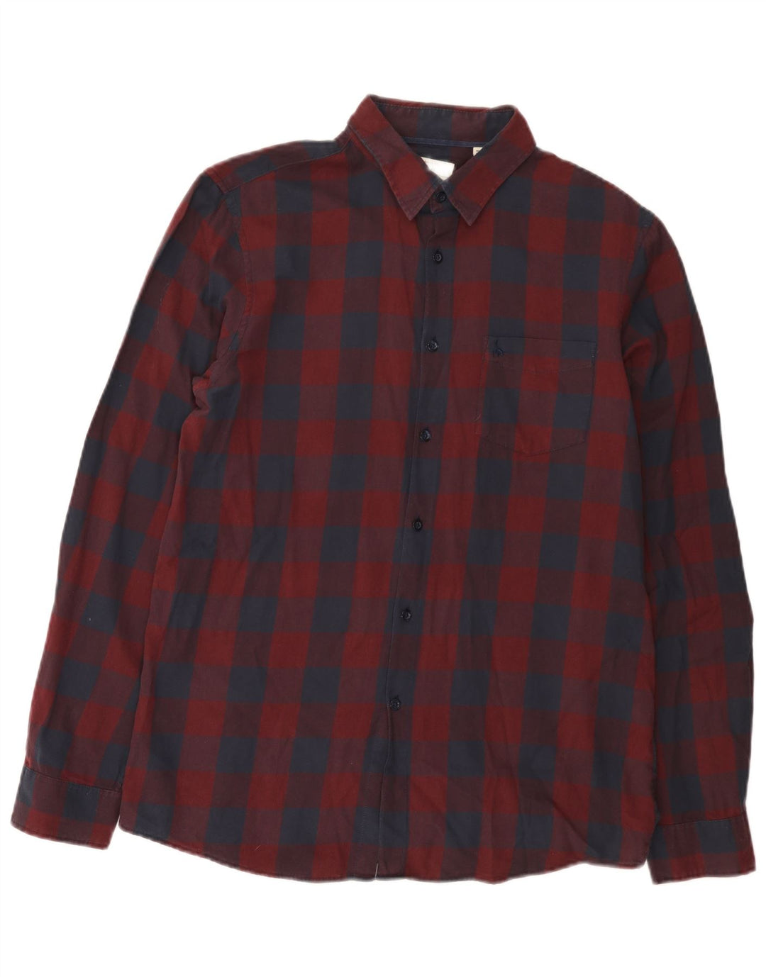 Koszula męska Jack Wills o klasycznym kroju, średnia, bordowa bawełna w kratkę