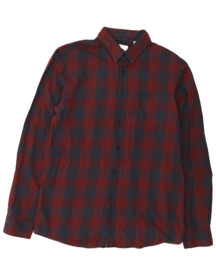 Koszula męska Jack Wills o klasycznym kroju, średnia, bordowa bawełna w kratkę