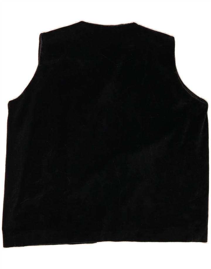 VINTAGE Mens Gilet UK 42 XL Black Vintage Vintage and Second-Hand Vintage from Messina Hembry 