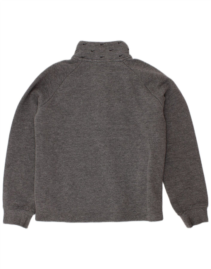 Chłopięcy sweter Nike z grafiką i zamkiem błyskawicznym, 5-6 lat, średnioszary, bawełniany