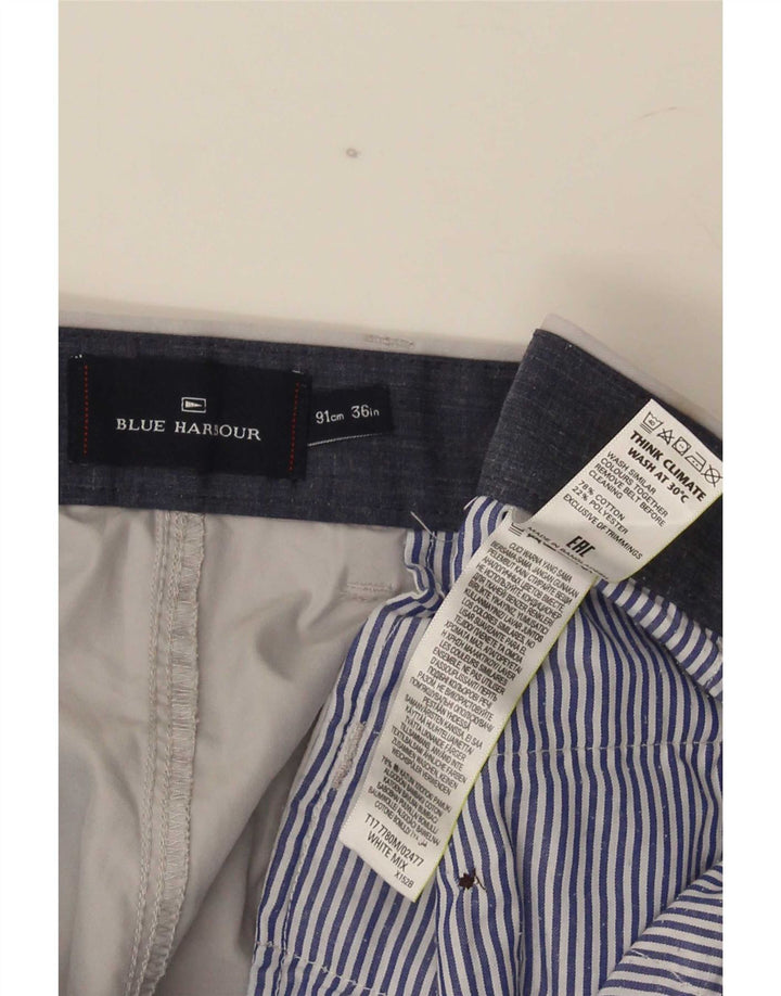 Męskie spodenki Chino Marks & Spencer Blue Harbor W36, duże, szare, bawełniane