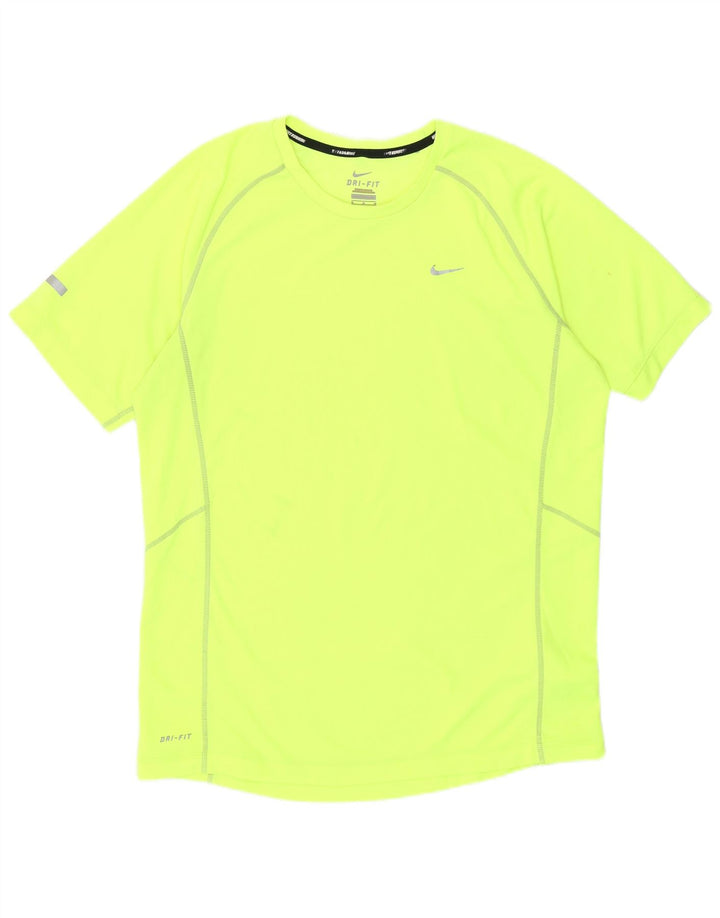 Męska koszulka Nike Dri Fit Top, średni żółty poliester