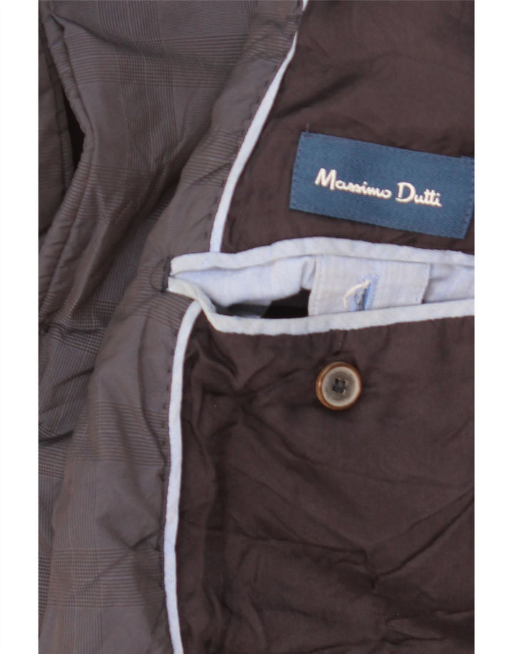 Męska kurtka użytkowa Massimo Dutti UK 40, duża, granatowa, octanowa w kratkę