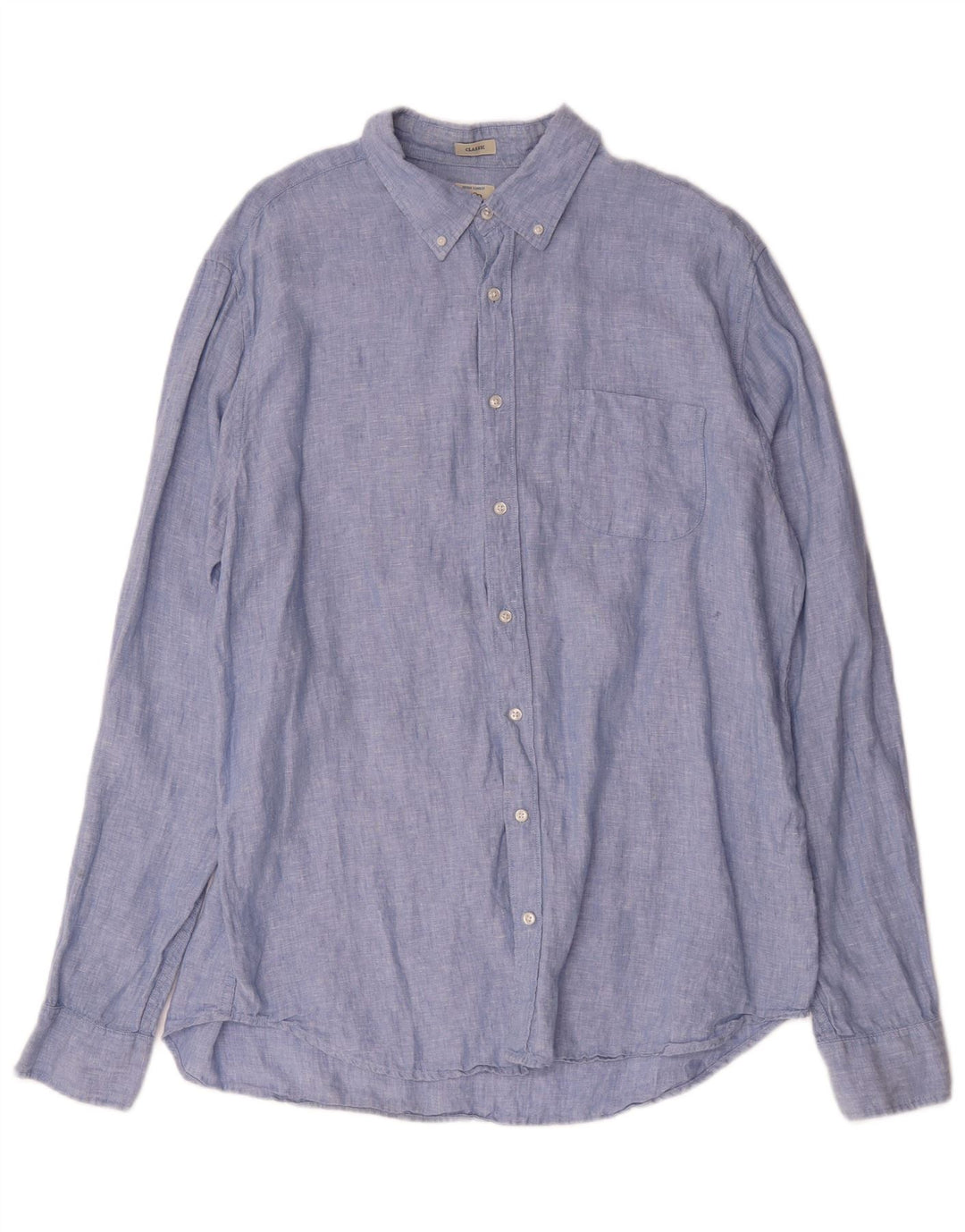 Koszula męska J. Crew Tall Classic Fit XL, niebieska lniana
