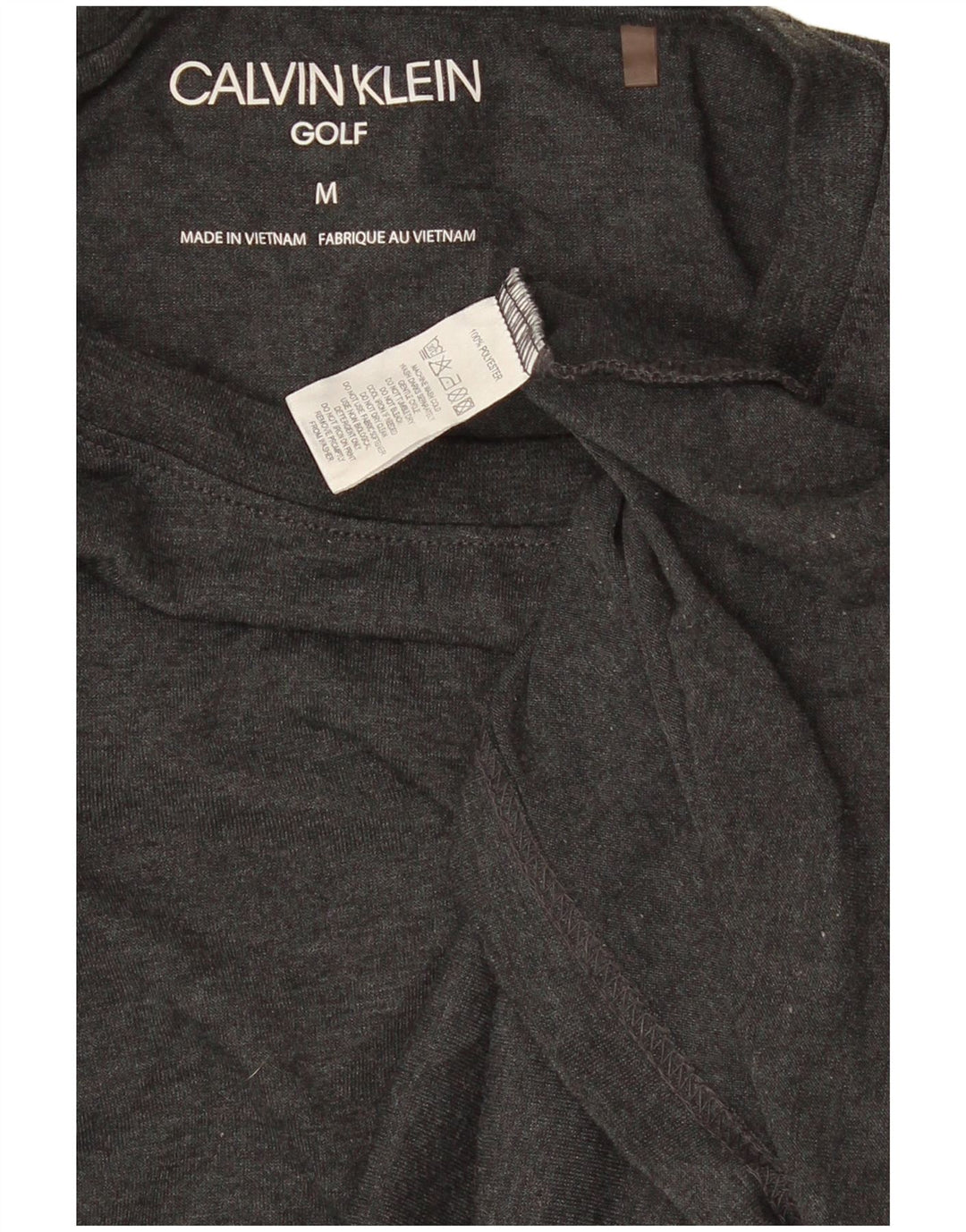 T-shirt męski Calvin Klein, średni szary poliester