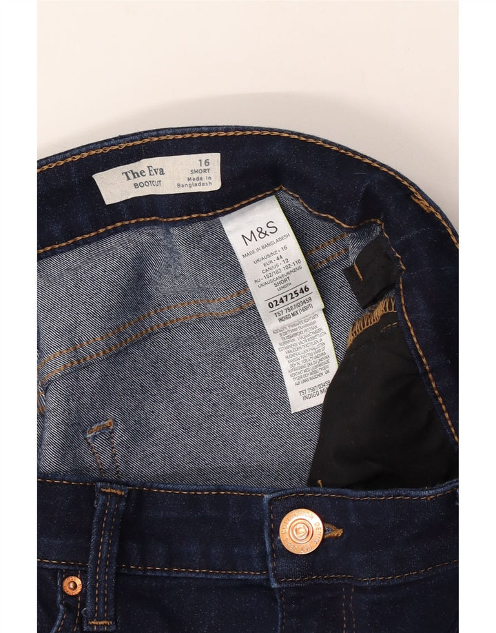 Marks & Spencer Damskie jeansy Bootcut UK 16 Large W32 L27 Granatowa bawełna