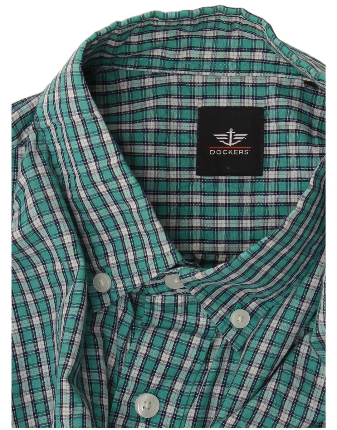 Męska koszula flanelowa Dockers w średnią zieloną kratkę