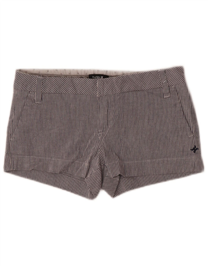 Damskie spodnie Hurley Hot Pants US 7 Medium W32, bawełniane w niebieskie paski