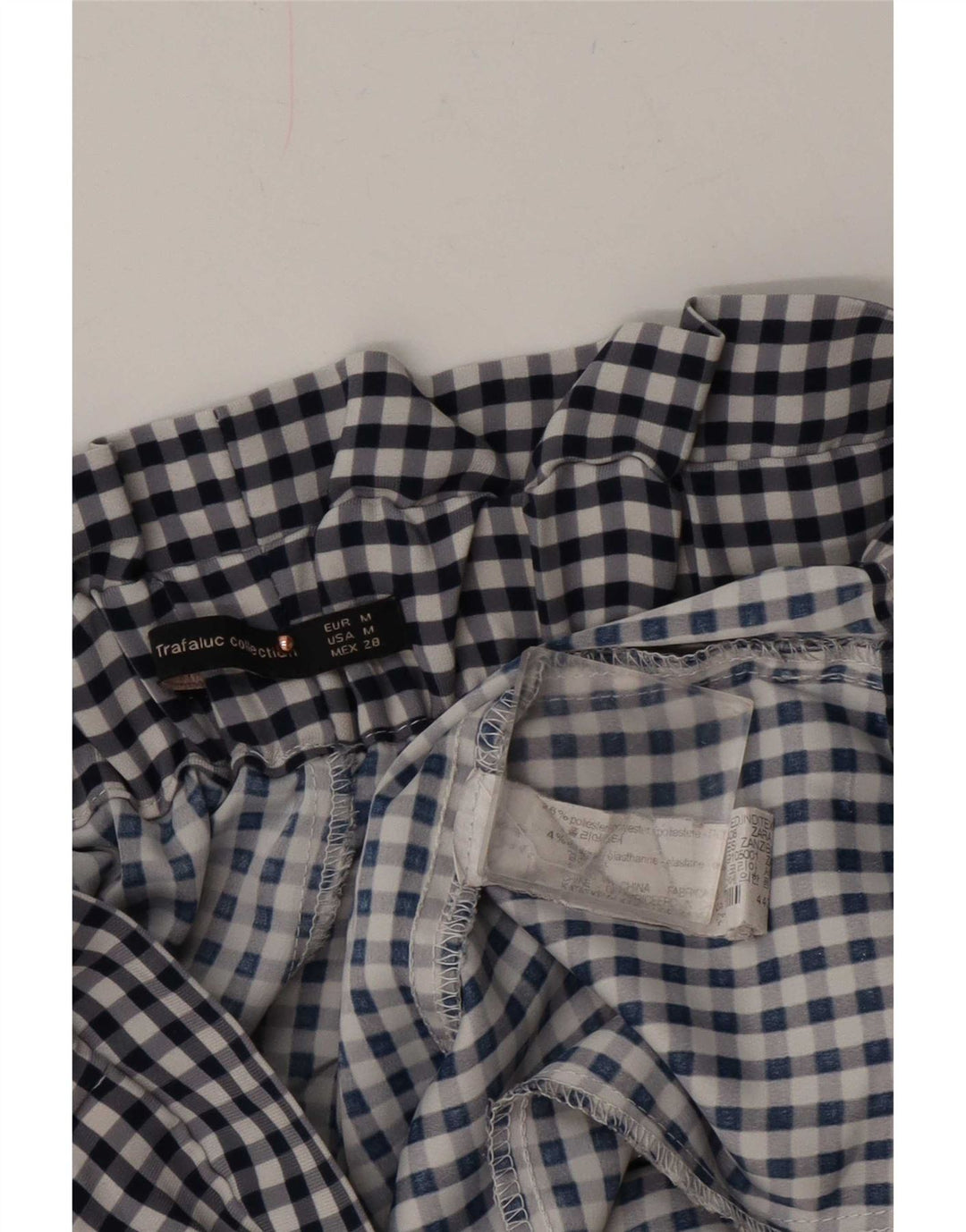 Spodnie damskie Zara Cullotes Capri, średnie W28 L22, granatowe w kratkę
