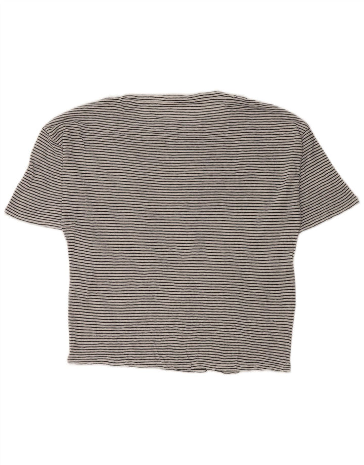 Damska koszulka weekendowa Max Mara Top UK 14 Medium White Striped Nautical