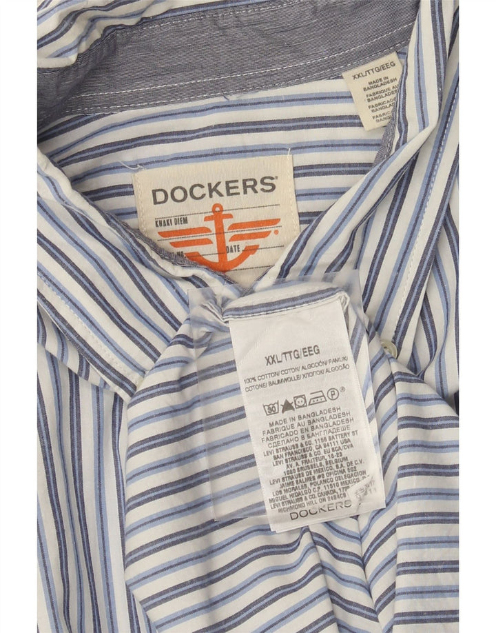Koszula męska Dockers 2XL, bawełniana w niebieskie paski