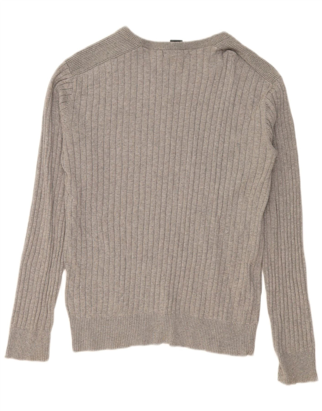 Męski sweter Calvin Klein z dekoltem w kształcie litery V, duży, szary, bawełniany